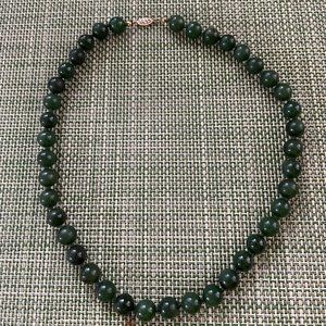 Green Jade Bead Necklace